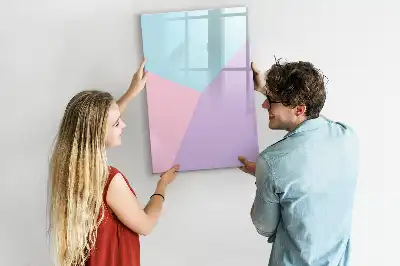 Tableau magnétique effaçable à sec motif pastel