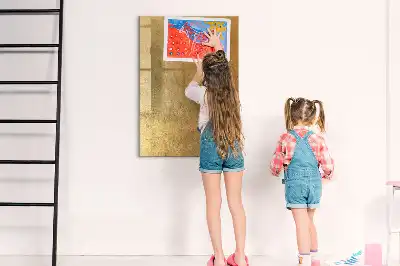 Tableau magnétique effaçable à sec tissu décoratif