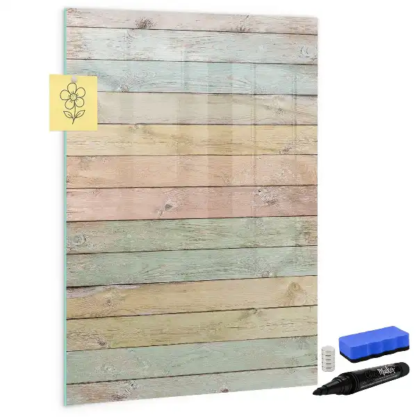 Tableau magnétique effaçable à sec planches pastel