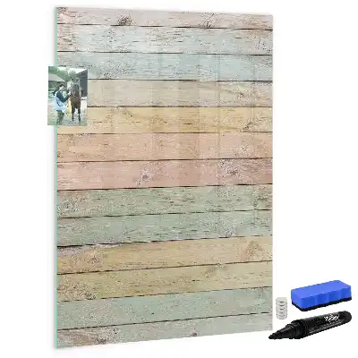 Tableau magnétique effaçable à sec planches pastel