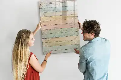 Tableau magnétique effaçable à sec planches pastel