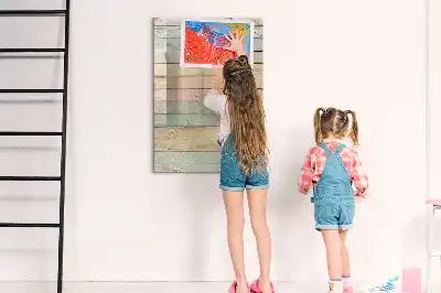 Tableau magnétique effaçable à sec planches pastel