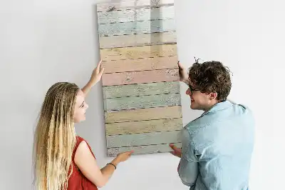 Tableau magnétique effaçable à sec planches pastel