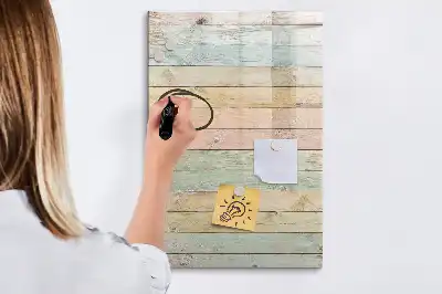 Tableau magnétique effaçable à sec planches pastel