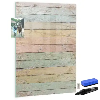 Tableau magnétique effaçable à sec planches pastel