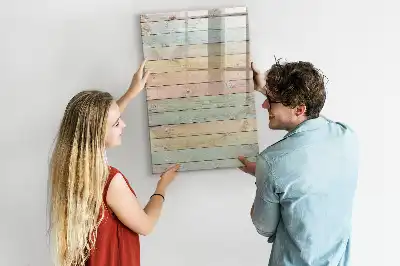 Tableau magnétique effaçable à sec planches pastel
