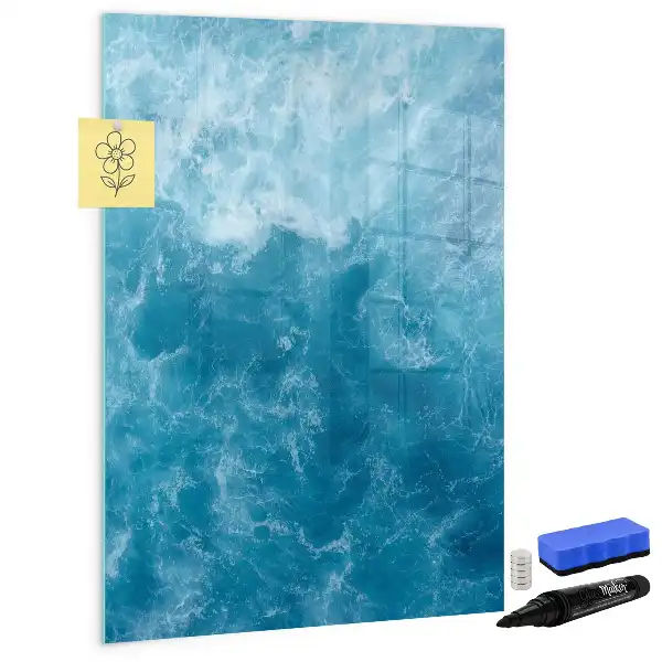 Tableau magnétique effaçable à sec motif océan et mer