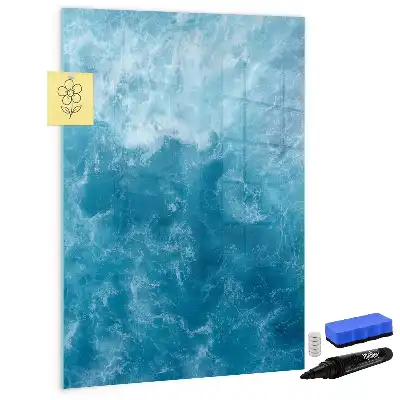 Tableau magnétique effaçable à sec motif océan et mer
