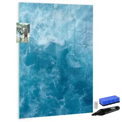Tableau magnétique effaçable à sec motif océan et mer