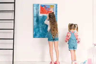 Tableau magnétique effaçable à sec motif océan et mer