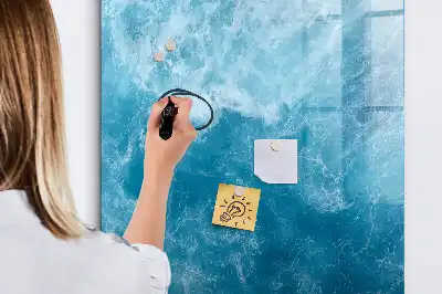 Tableau magnétique effaçable à sec motif océan et mer