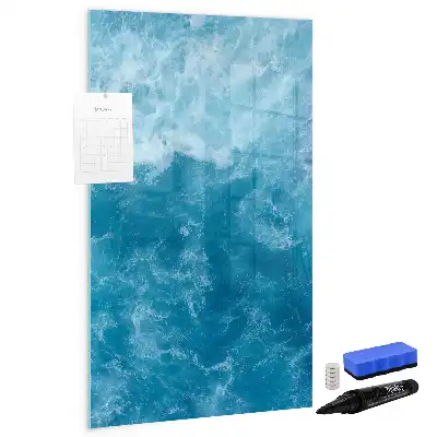 Tableau magnétique effaçable à sec motif océan et mer