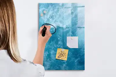 Tableau magnétique effaçable à sec motif océan et mer