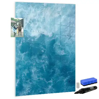 Tableau magnétique effaçable à sec motif océan et mer