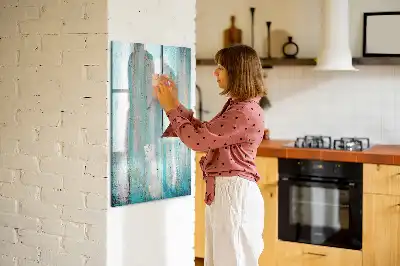 Tableau effaçable à sec magnétique au design bois vintage