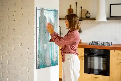 Tableau effaçable à sec magnétique au design bois vintage