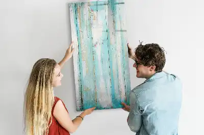 Tableau effaçable à sec magnétique au design bois vintage