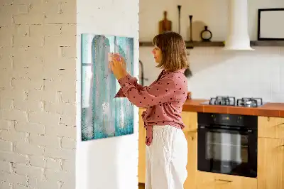 Tableau effaçable à sec magnétique au design bois vintage