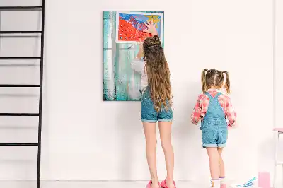Tableau effaçable à sec magnétique au design bois vintage