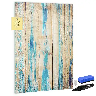 Tableau magnétique effaçable à sec en bois antique