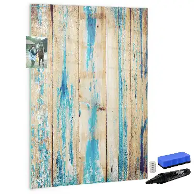 Tableau magnétique effaçable à sec en bois antique