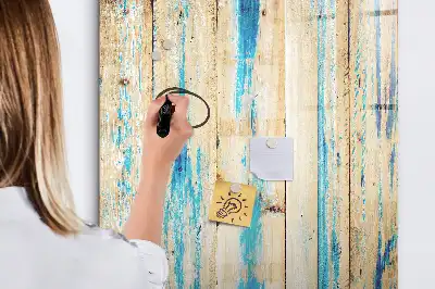 Tableau magnétique effaçable à sec en bois antique