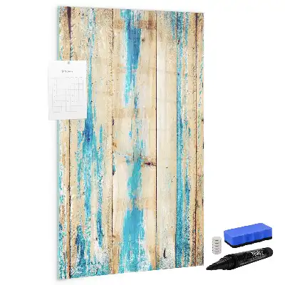 Tableau magnétique effaçable à sec en bois antique