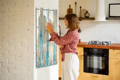 Tableau magnétique effaçable à sec en bois antique