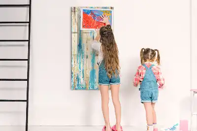 Tableau magnétique effaçable à sec en bois antique