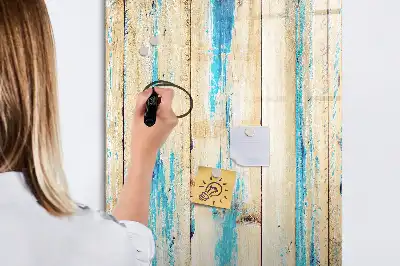 Tableau magnétique effaçable à sec en bois antique