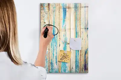 Tableau magnétique effaçable à sec en bois antique
