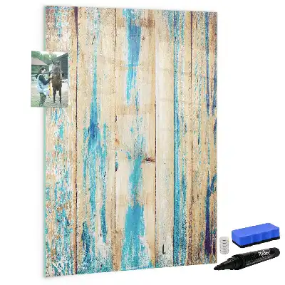 Tableau magnétique effaçable à sec en bois antique