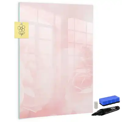 Tableau magnétique effaçable à sec motif roses