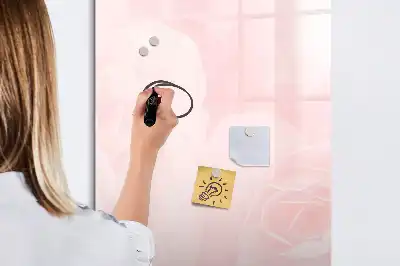 Tableau magnétique effaçable à sec motif roses
