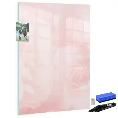 Tableau magnétique effaçable à sec motif roses