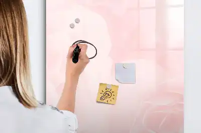 Tableau magnétique effaçable à sec motif roses