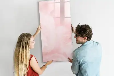 Tableau magnétique effaçable à sec motif roses