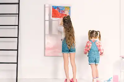 Tableau magnétique effaçable à sec motif roses