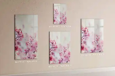 Tableau magnétique effaçable à sec motif fleurs de printemps