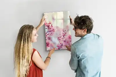 Tableau magnétique effaçable à sec motif fleurs de printemps