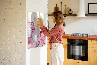 Tableau magnétique effaçable à sec motif fleurs de printemps