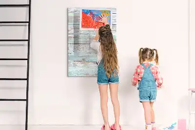Tableau effaçable à sec magnétique en coloris pastel