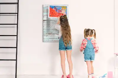Tableau effaçable à sec magnétique en coloris pastel