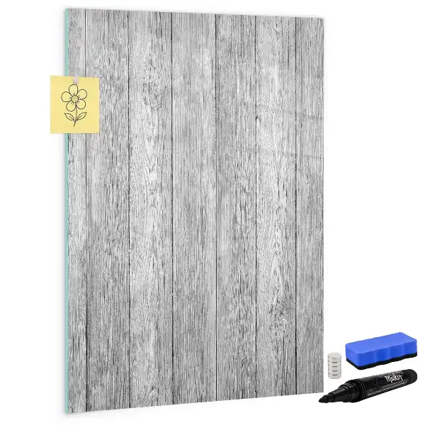 Tableau magnétique effaçable à sec en planches de bois