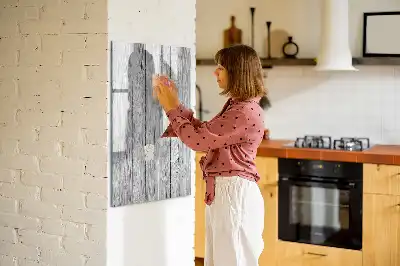 Tableau magnétique effaçable à sec en planches de bois