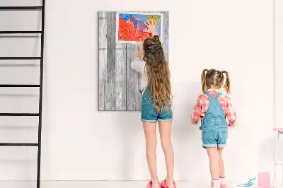 Tableau magnétique effaçable à sec en planches de bois