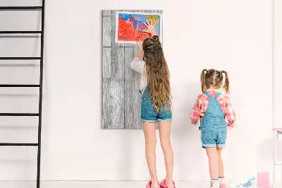 Tableau magnétique effaçable à sec en planches de bois