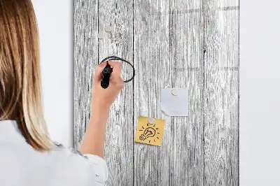 Tableau magnétique effaçable à sec en planches de bois