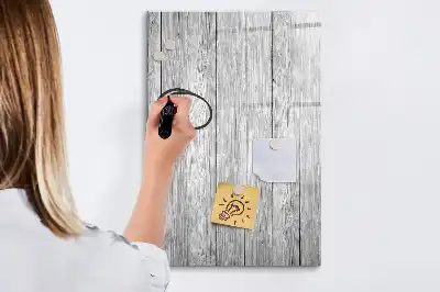 Tableau magnétique effaçable à sec en planches de bois