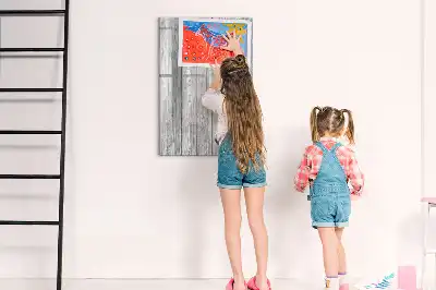 Tableau magnétique effaçable à sec en planches de bois